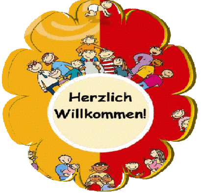 Grafikblume-Herzlich Willkommen
